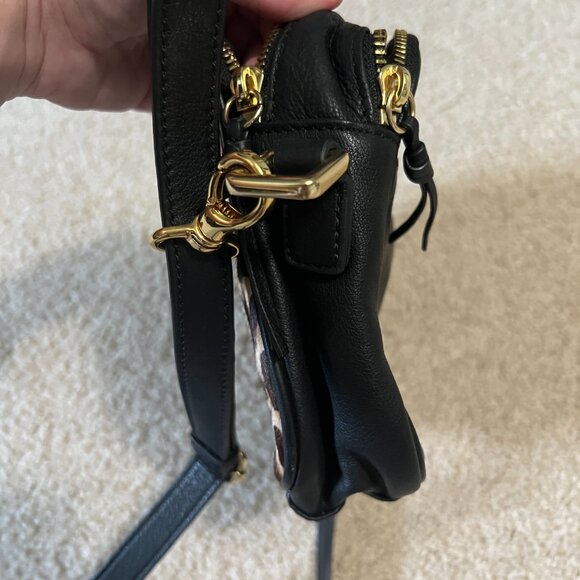 Margot Leopard Calf Hair and Black Leather Crossbody - Picture 6 of 6